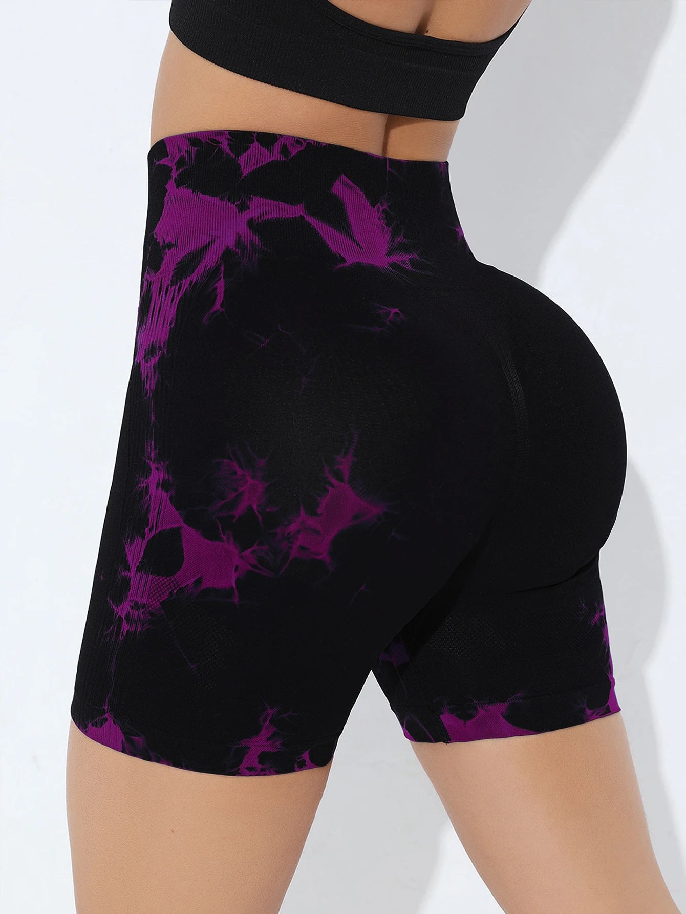 Tie Dye Shorts Woman Fitness Seamless Butt Lifting Shorts One Pieces Activewear Running Outdoors