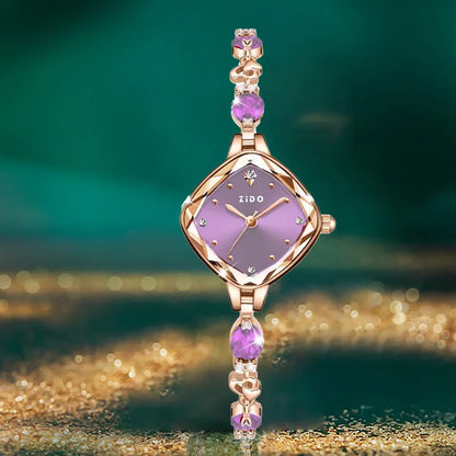 Luxury Crystal Diamond Metal Bracelet Waterproof Diamond Female Fashion Watches