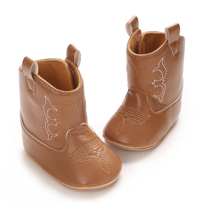 Baby Boots Made Of Soft PU and High-quality Cotton Short Boots With Rubber Soles and Anti Slip Baby