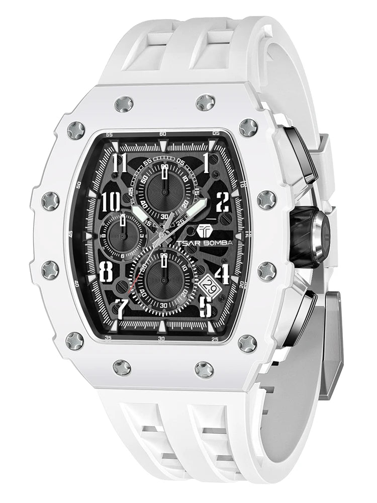 Luxury Brand Tonneau Design Waterproof Clock Stainless Steel Wristwatch Rectangle