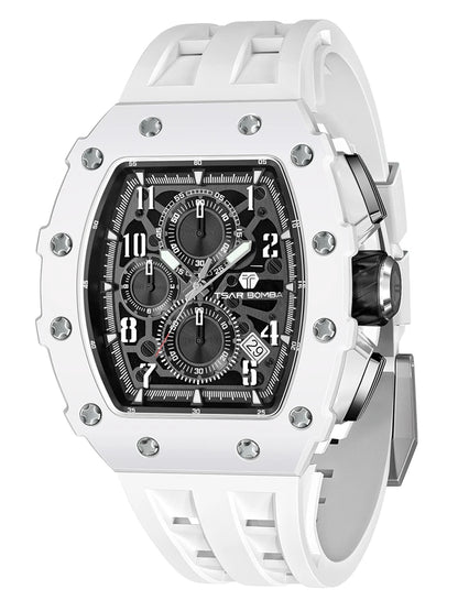 Luxury Brand Tonneau Design Waterproof Clock Stainless Steel Wristwatch Rectangle