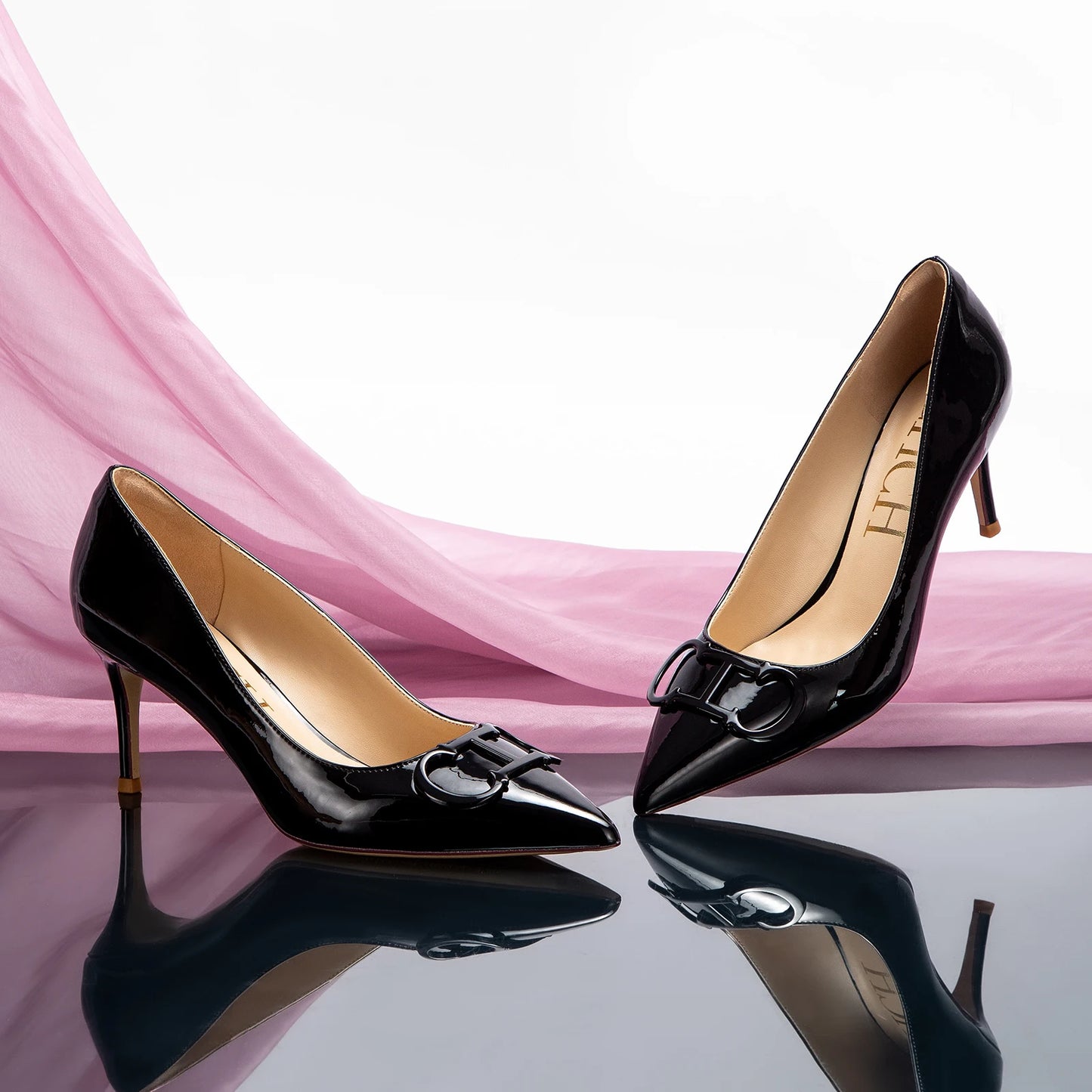 Solid Colour Classic Style New Women's Single Shoes Retro Simple Exquisite Women's High-heeled Shoes