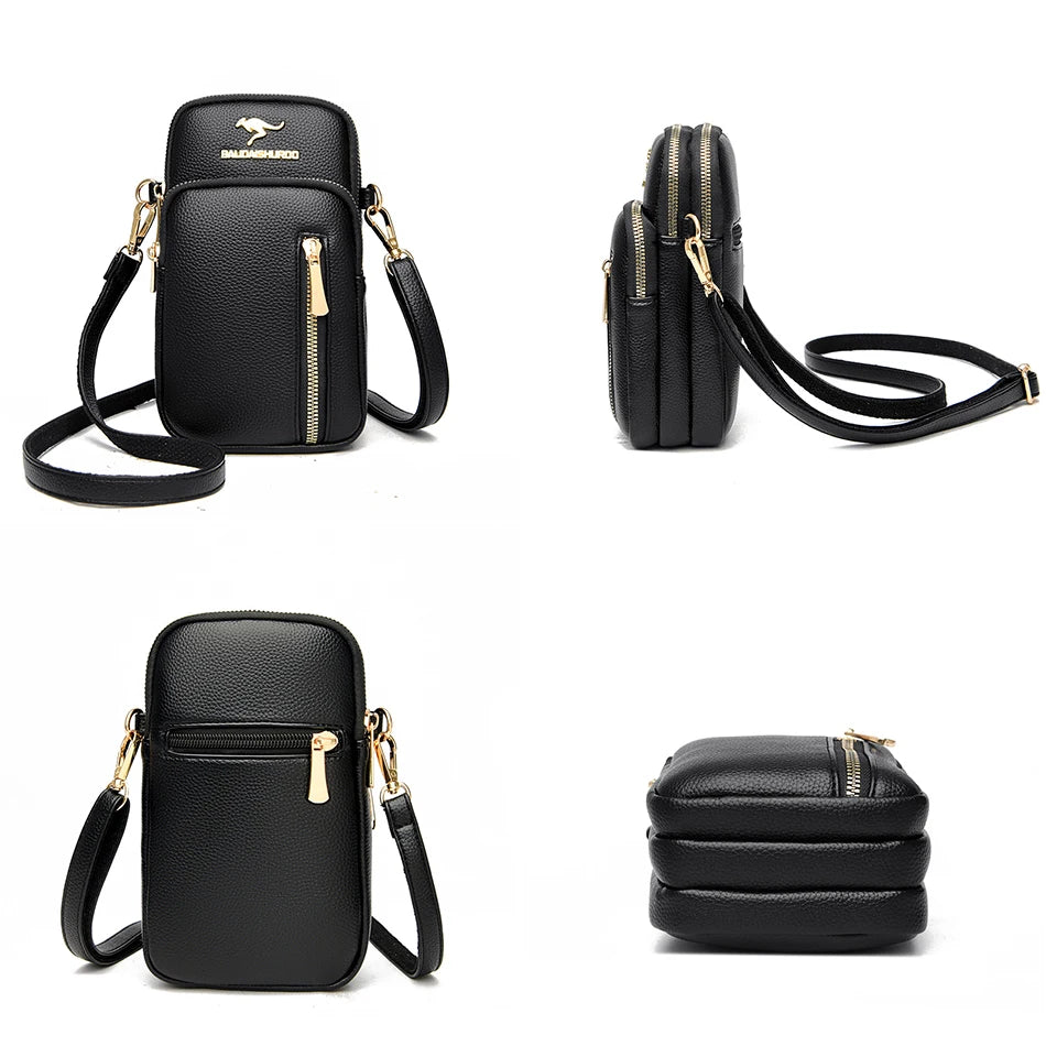 Ladies New Trendy Pu Leather Shoulder Bags Luxury Designer Simple Small Purse