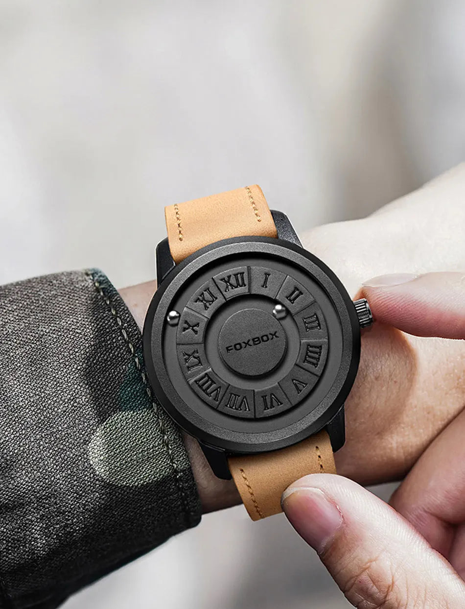 Military Waterproof Watch For Men Crolling Pointer Magnetic Force Watch Men Fashion Sport Quartz Chronograph