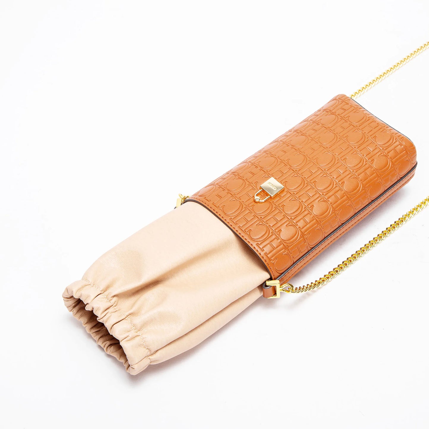Phone Bag 2024 New Embossed Crossbody Bag High Quality Metal Chain Bag