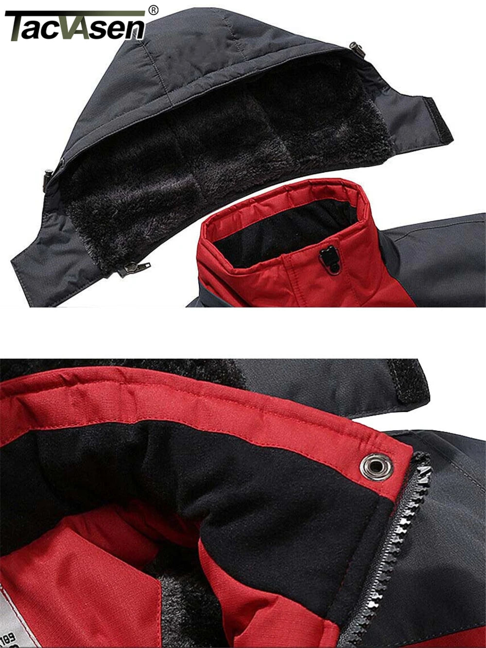 Fleece Lining Mountain Jacket Mens Hiking Outdoor Removable Hooded Coats Ski Snowboard Parka Winter Outwear