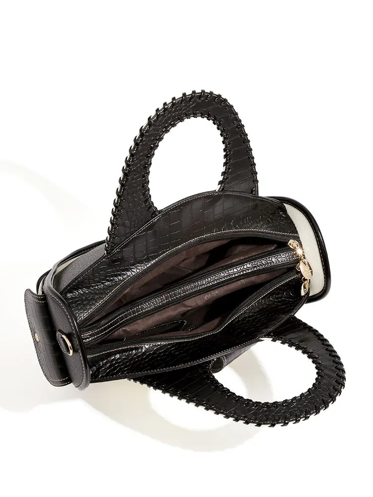 Shoulder Bag High-end Leather Purse Large Capacity Top Handle Crossbody