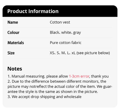 3/5 Pcs European plus-size men's cotton loose plus-size youth fitness sleeveless round neck