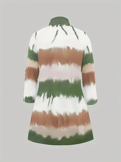 Three-Piece Outfit Tie Dye Top Solid Color Tank Top Elastic Waist Pants Set