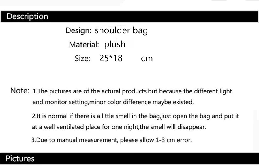 Soft Plush Half Moon Bags for Women Designer Fluffy Faux Fur Lady Handbags Luxury Small Tote
