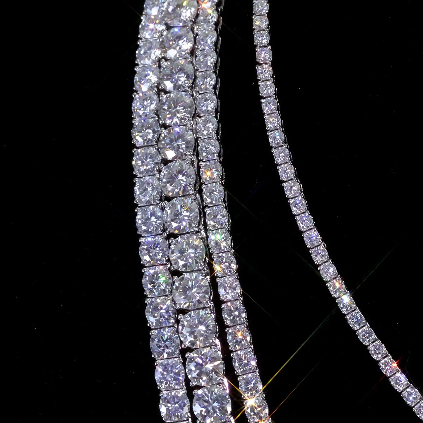 ICEBLING Iced Out Moissanite Tennis Chain Men Women Hip Hop Jewelry 925 Silver VVS Necklace with GRA Certificate