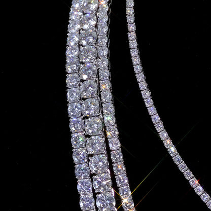 ICEBLING Iced Out Moissanite Tennis Chain Men Women Hip Hop Jewelry 925 Silver VVS Necklace with GRA Certificate