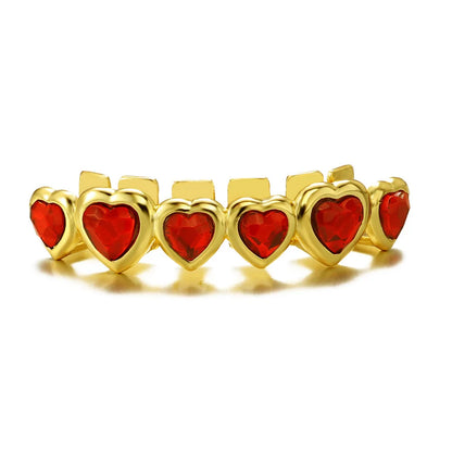 Red Crystal Heart Tooth Caps For Women Men Jewelry Hip Hop Silver Color Green Zircon Teeth Grillz Dental Grills Gold Green Gold Red Top Gold Green Bottom Gold Green-Gold Red Top-Gold Green Bottom-Gold Red-Gold Green Top-Silver Green Top-Silver Green-Silver Green Bottom-Silver Red-Gold Red Bottom-Silver Red Bottom-Silver Red Top-