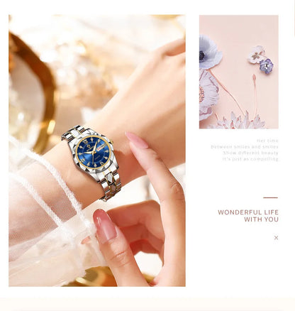 Watches Luxury Ladies Quartz Watch Waterproof Luminous Date Stainless Stain Wristwatch