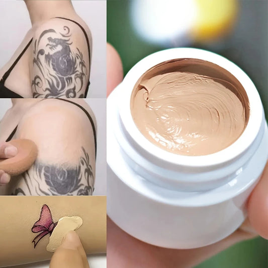 High Definition Concealer Waterproof Full Coverage Concealer For Tattoos Scars Naked beige Natural color 