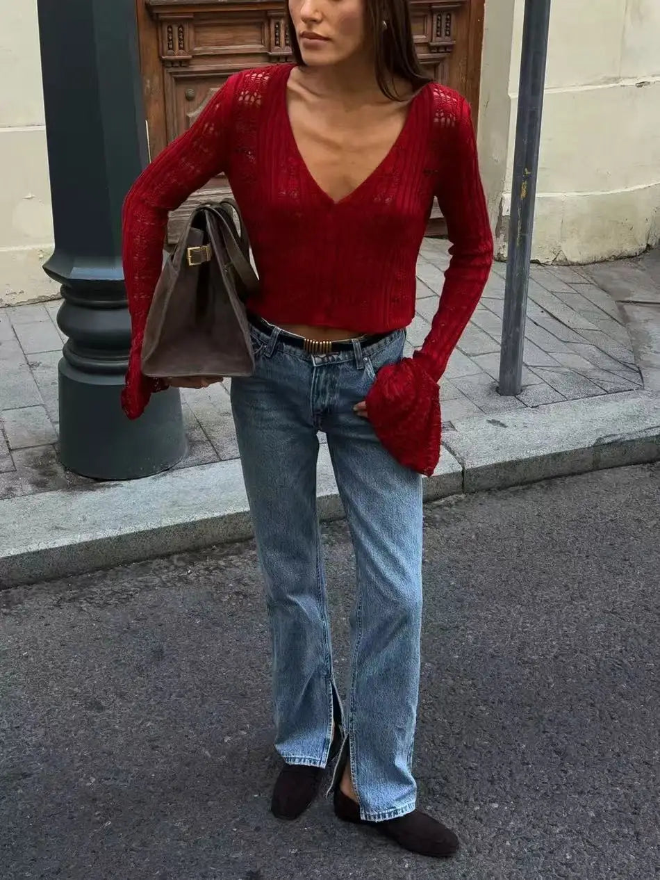 Hollow Knitted Cardigan Women's Solid Long Sleeve V Neck Short Sweater Top Female Crochet Yellow / S White / L White / M Yellow / S-White / L-White / M-White / S-Brown / L-Brown / M-Brown / S-Pink / L-Pink / M-Pink / S-Yellow / L-Yellow / M-Wine Red / L-Wine Red / M-Wine Red / S-Blue / L-Blue / M-Blue / S-