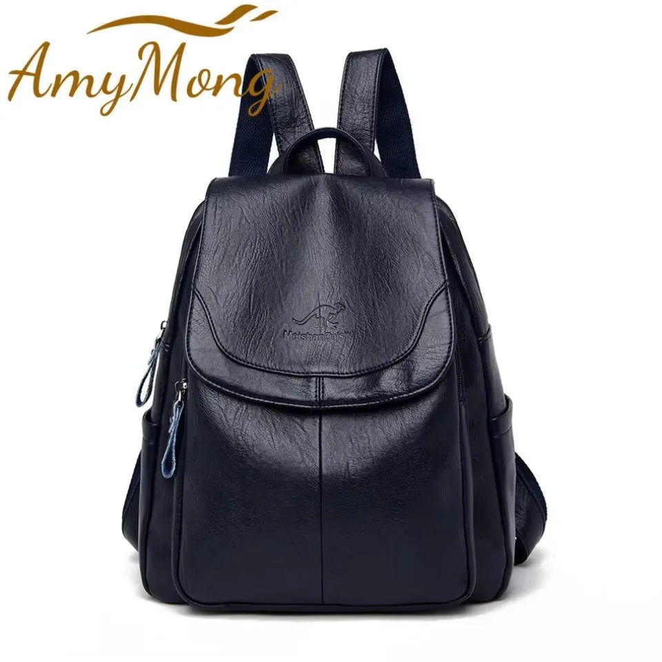 Large Capacity Travel Back Pack Rucksacks Mochila Women Backpack Female Leather Bagpack