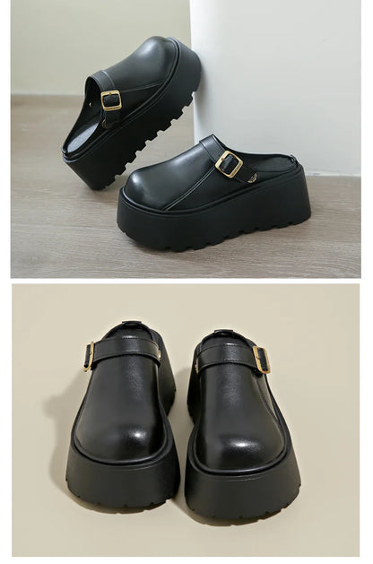 Thick Slippers Casual Shoes 1 Slip-on Baotou Half Slip-on Shoes