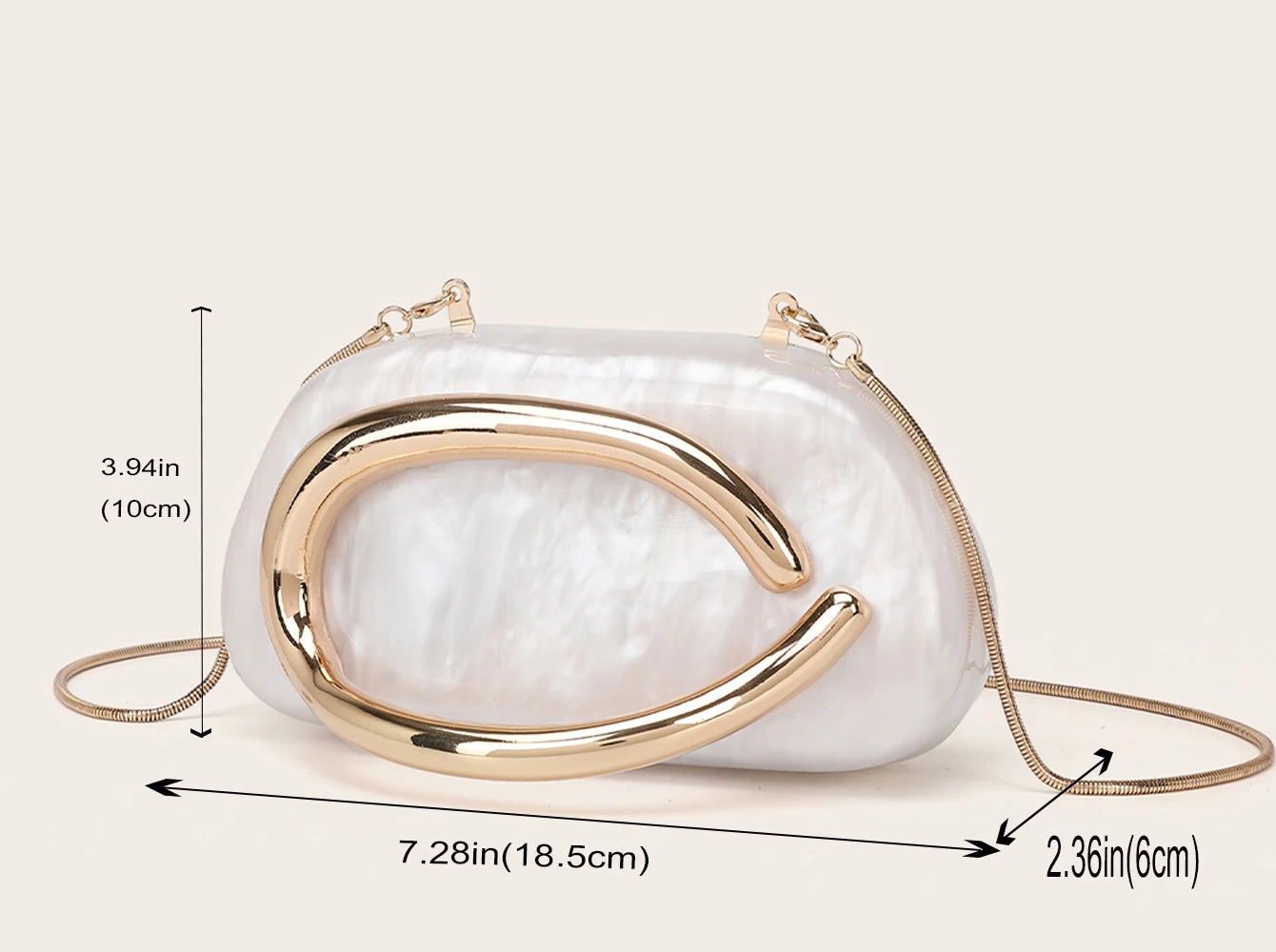 Luxury Evening Banquet Clutch Bag Bride Metal Shoulder Wedding Purse Party Crossbody Handbag