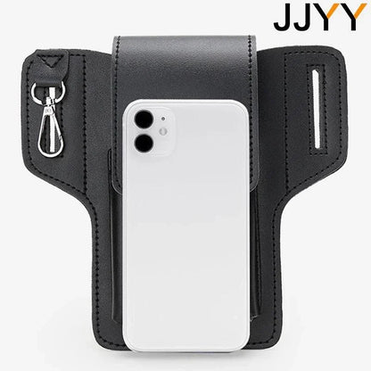 1PC Multifunctional Mens Leather Mobile Phone Bag Belt Clip Travel Hiking Case Cover