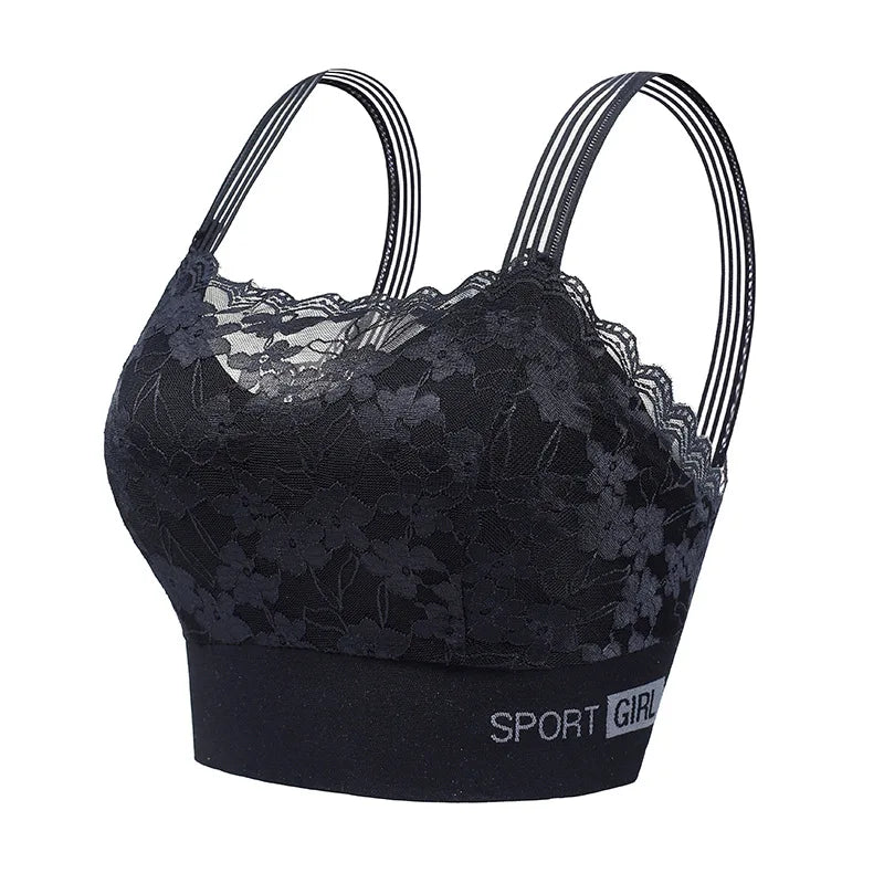 Lace Seamless Sports Bra Comfortable Breathable Beauty Back Vest Chest Tube Top