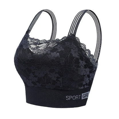 Lace Seamless Sports Bra Comfortable Breathable Beauty Back Vest Chest Tube Top