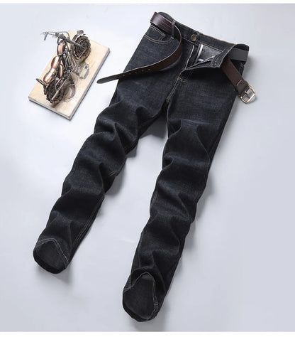 Stretch Slim Fit Pants Comfortable Soft Straight Casual Denim