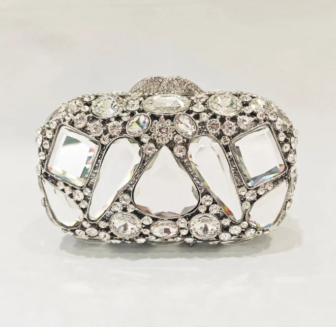 XIYUAN Big Stones Evening Purse Bags Rhinestone Wedding Gems Clutch Bag Bridal Clutches Women Diamonds