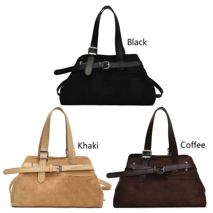 Women Retro Top Handle Bag PU Fashion Shoulder Satchel Work Bag
