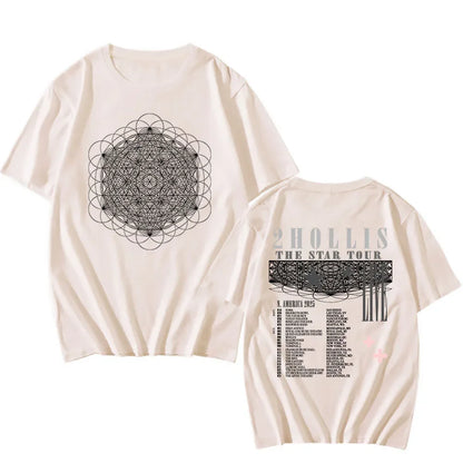 2hollis THE STAR TOUR 2025 T-shirt Summer Short Sleeve O-neck Tshirts for Male Summer Loose Grunge Unisex Streetwear Casual Tees