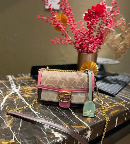 Light luxury women's high-end color contrast single shoulder underarm bag