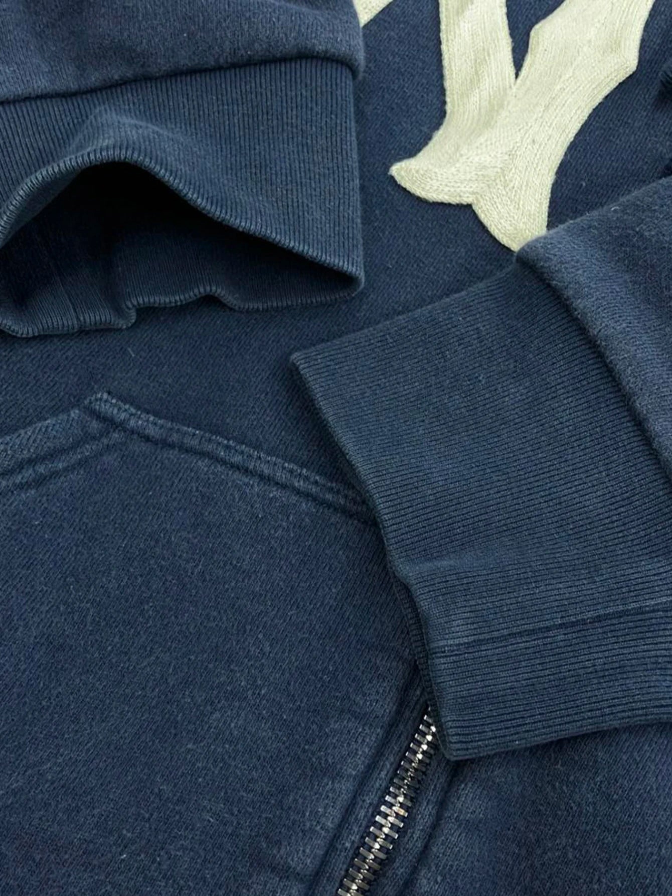 Men Letter Embroidery Hoodies Gothic Graphic Sweatshirt Overszie Y2K Hip Hop Streetwear with Zip Up