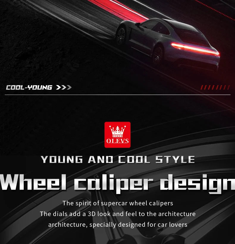 Mens Watch Original Rotatable Wheel Hub Dial Fashion Trend Quartz Watch Waterproof Luminous