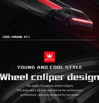 Mens Watch Original Rotatable Wheel Hub Dial Fashion Trend Quartz Watch Waterproof Luminous