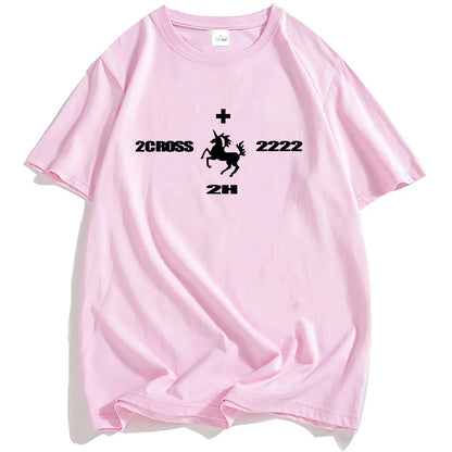 2hollis Rapper Grunge Unisex Streetwear Summer Short Sleeve T-shirt Loose Hip Hop Male T Shirt O-neck Fashion Men Women Tshirts