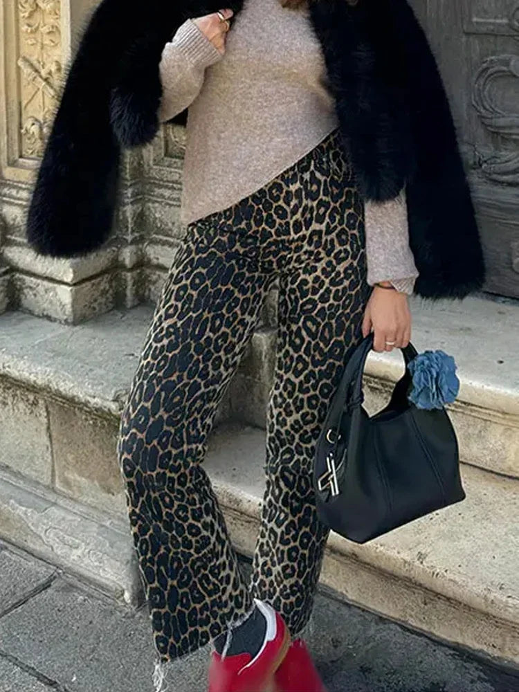 Animal Leopard Print Long Denim Women High Waist Straight Pencil Jeans Leopard print / M Leopard print / L Leopard print / XS Leopard print / M-Leopard print / L-Leopard print / XS-Leopard print / S-