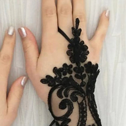 Fingerless Gloves Lace White Black High Quality Gloves