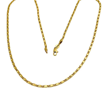 Luxury 24K 9999 Pure Gold real gold Men's and women's 2mm flat chain chain length 40cm 45cm 50cm 55cm 60cm 65cm 70cm 75cm