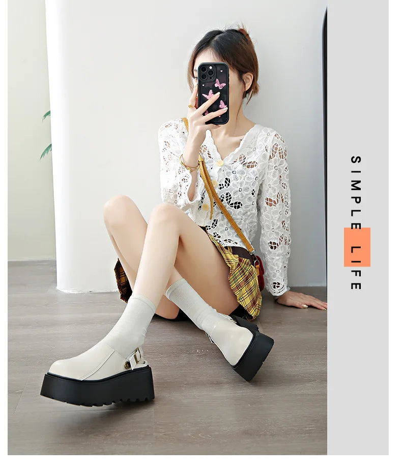 Thick Slippers Casual Shoes 1 Slip-on Baotou Half Slip-on Shoes