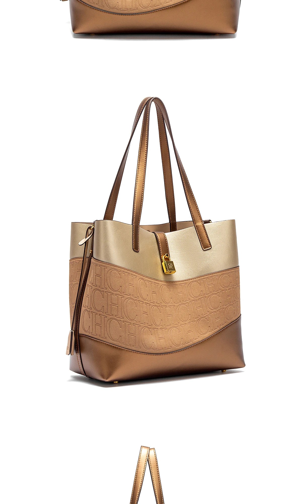 CHCH Women's Large Capacity Tote Bag Spring New Splicing Design Bag