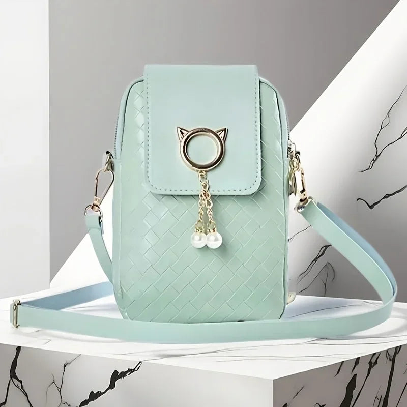 Fashion Women Mini PU Leather Crossbody Shoulder Bag Casual Mobile Phone Wallet Cute Handbag for Girls