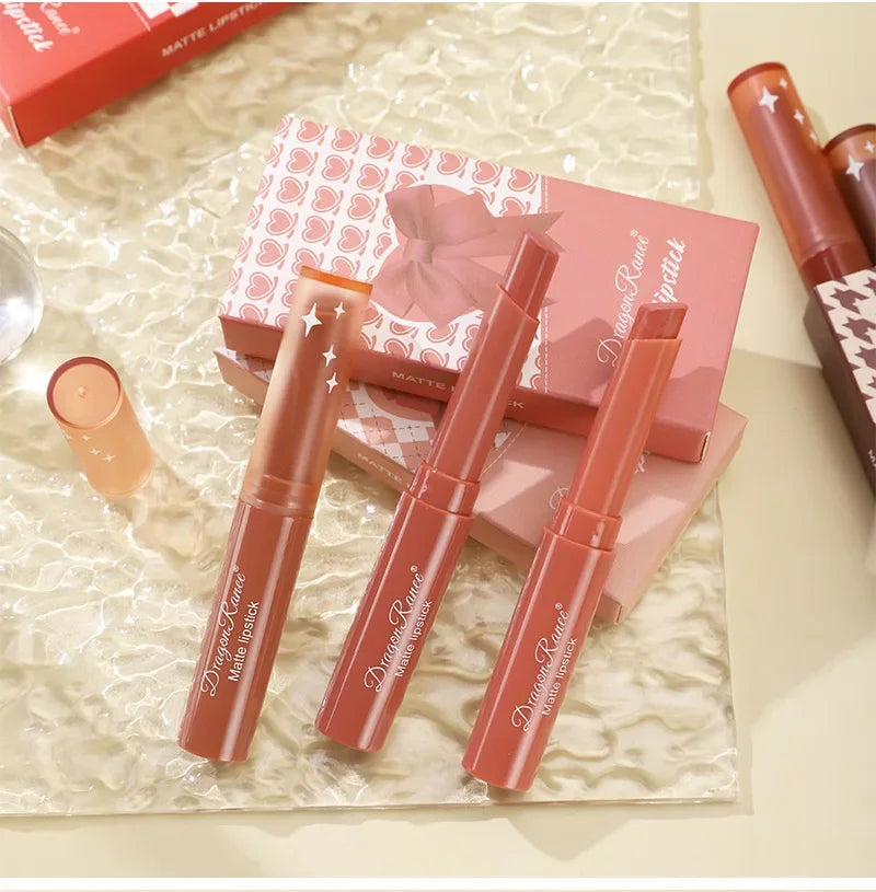 1/3pcs Nude Lipstick Crayon Long Lasting Matte Lipstick Pencil 24 Hours Waterproof Set Lip Moisturizer Colouring Lip Tint Stick