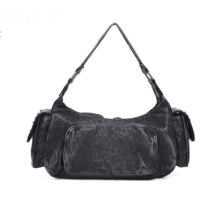 Women's Denim Bag Y2K Vintage Blue Jean Purse and Handbags Crossbody Wallet Large Capacity Baguette Bag Blue / 30cmx15cmx10cm Blue / 30cmx15cmx10cm-
