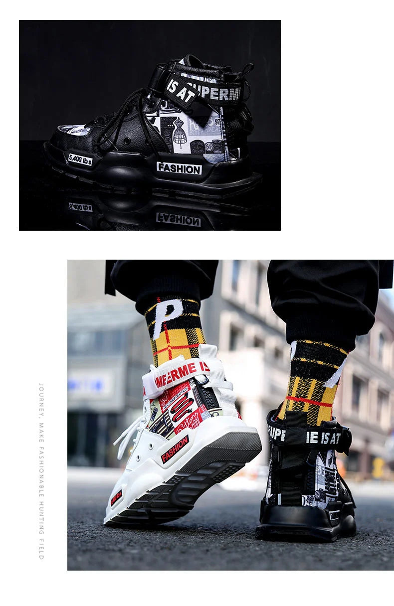 Men Shoes High Quality Sneakers Platform Breathable Lightweight Red Basket