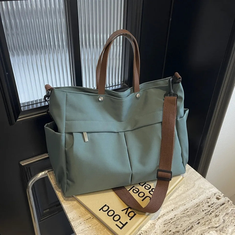 Stylish Nylon Tote Student shoudler Bags for Women Ladies Business Hand-held Briefcase Commuter Tote A4 Laptop High-end Designer