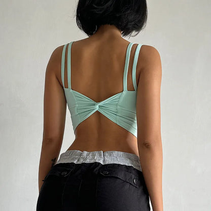 Women's Sports Bras Fitness Top, Push Up Fixed Pad, Yoga Bra, Back knotted Underwear, Running Vest, Gym Tops