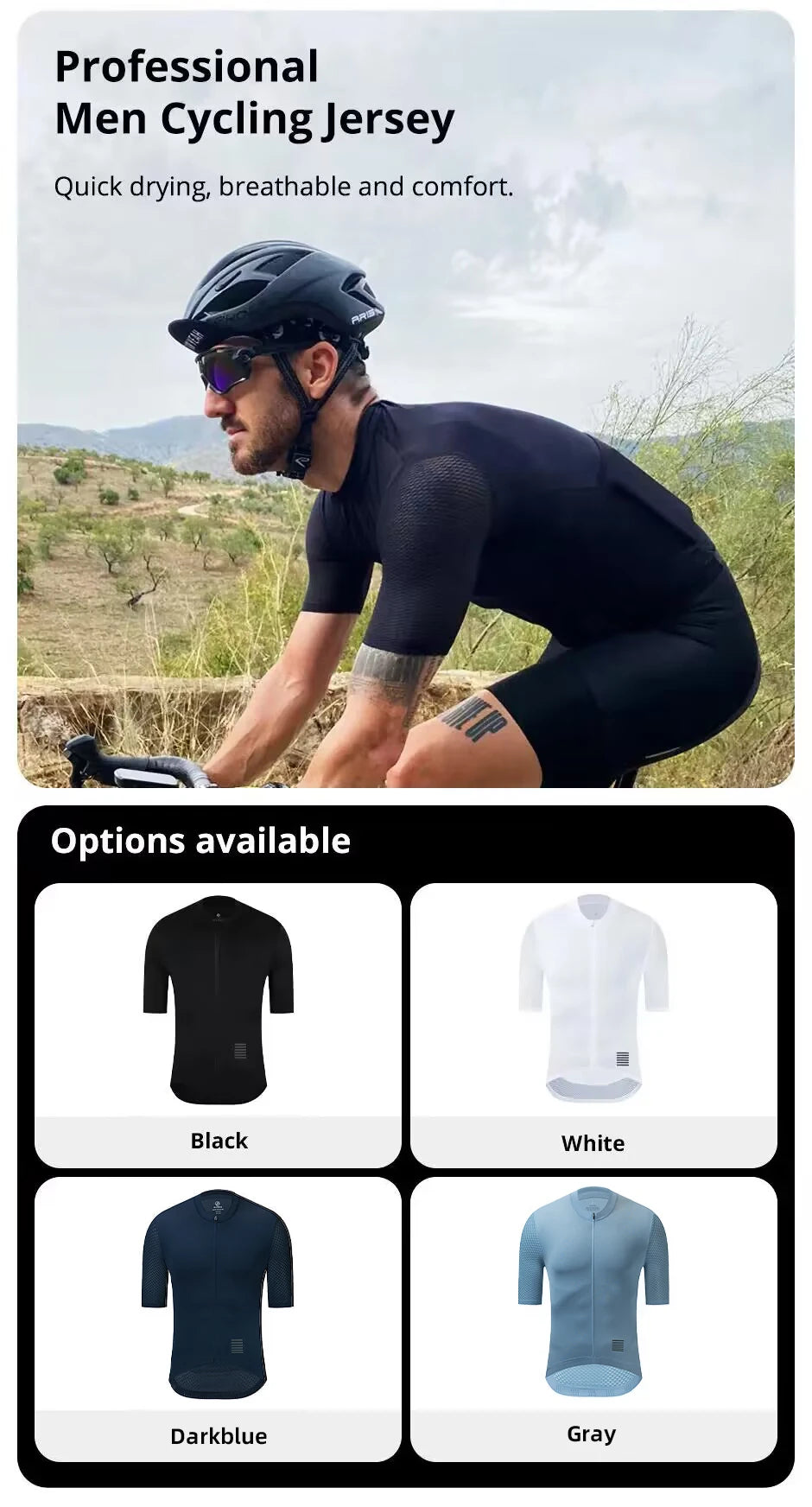 Men Cycling Jersey Short Sleeve Reflective Shirt Downhill Jersey Pro Team Mountain Bicycle