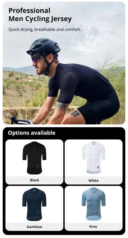 Men Cycling Jersey Short Sleeve Reflective Shirt Downhill Jersey Pro Team Mountain Bicycle