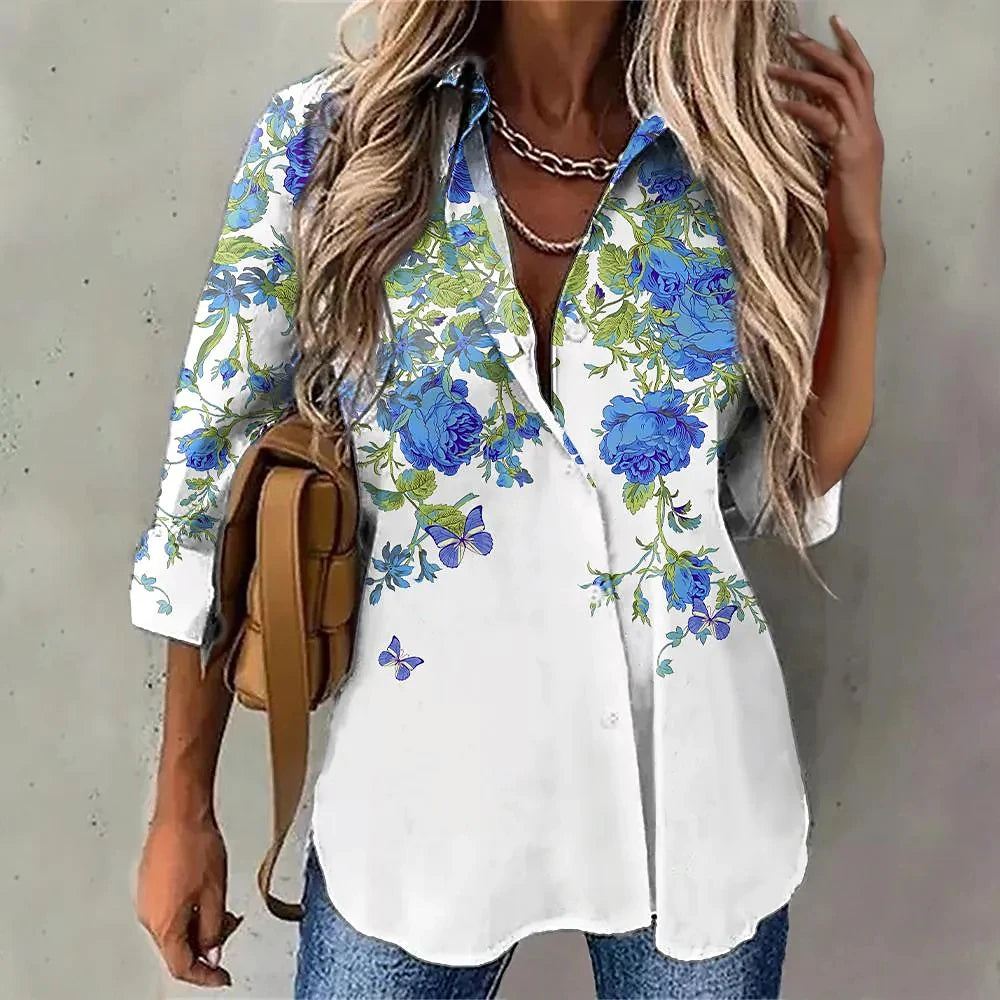 Temperament Long Sleeve Women Shirt Large Size Loose Shirts Casual