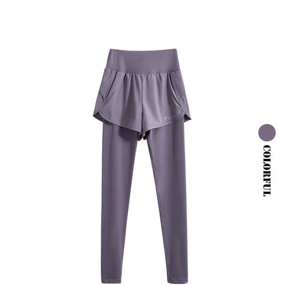 2PCS Sports Set Women Seamless Yoga Suit Fitness Shirt High Waist Leggings Set Outfit Yogawear